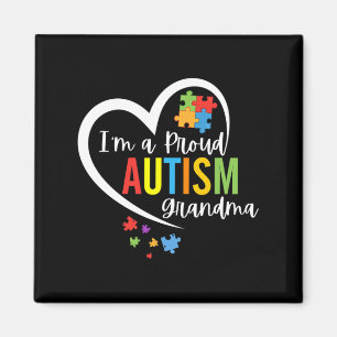 Ich bin eine stolze Oma Liebe Herz Autismus Bewuss Magnet