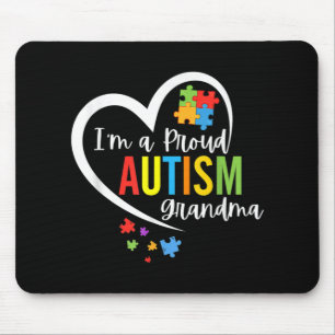 Ich bin eine stolze Oma Liebe Herz Autismus Bewuss Mousepad