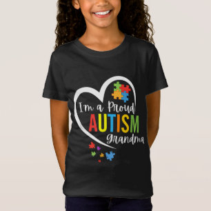 Ich bin eine stolze Oma Liebe Herz Autismus Bewuss T-Shirt