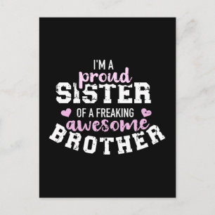 Ich bin eine stolze Schwester eines phantastischen Postkarte