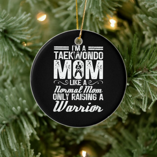 Ich bin eine Taekwondo-Mama, wie eine normale Mama Keramik Ornament (Baum)