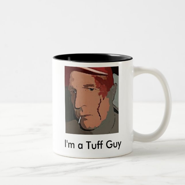 Ich bin eine Tuff-Typlogo-Tasse Zweifarbige Tasse (Rechts)