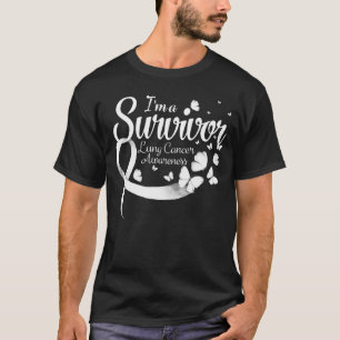 Ich bin eine Überlebende Lungenkrebsbewusstsein Bu T-Shirt