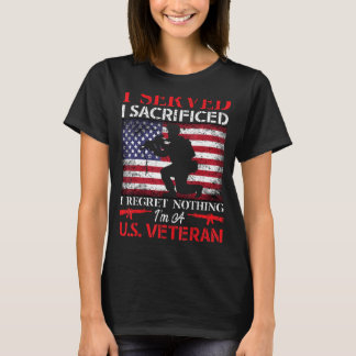 Ich bin eine US-Veteran Fahne Vintag T-Shirt