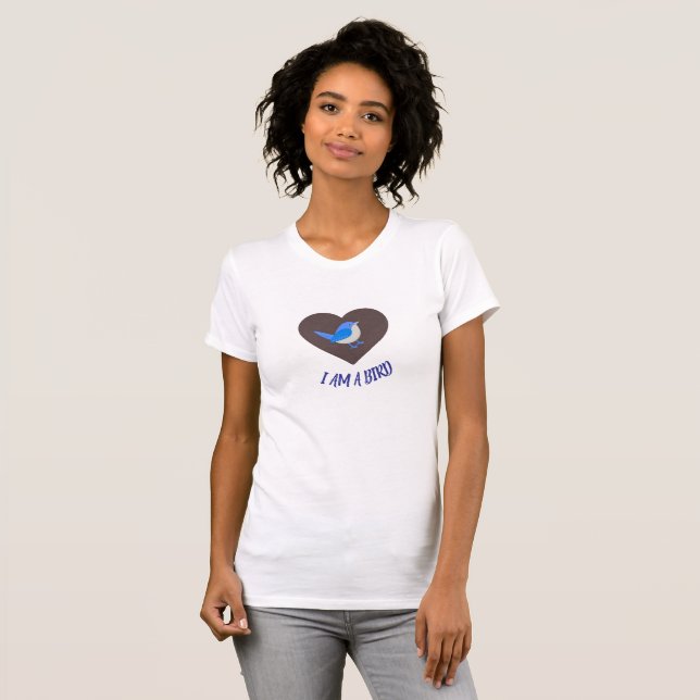 Ich bin eine Vogel-Frau T-Shirt (Vorne ganz)
