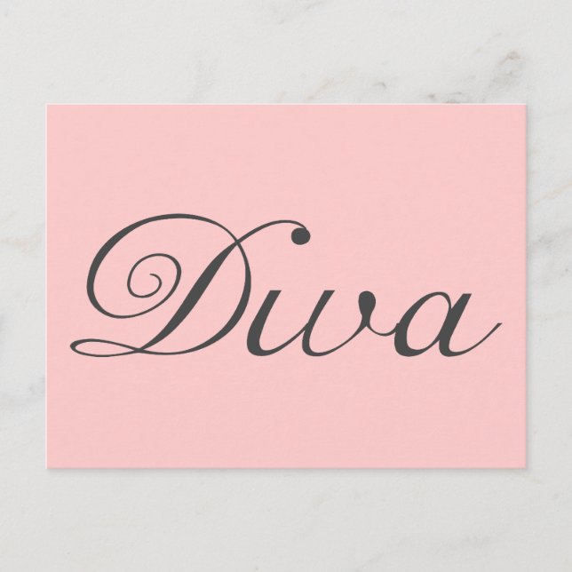Ich bin eine wahre Diva Postkarte (Vorderseite)