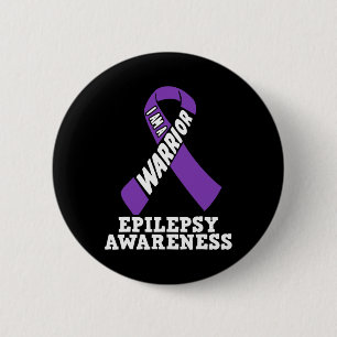 Ich bin eine Warrior Epilepsie Awareness Ribbon-Kr Button