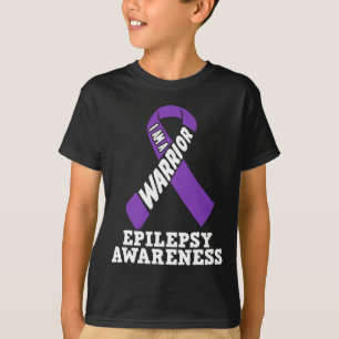 Ich bin eine Warrior Epilepsie Awareness Ribbon-Kr T-Shirt