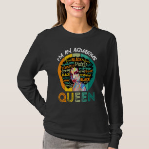 Ich bin eine Wassermann-Königin Melanin Schwarze F T-Shirt