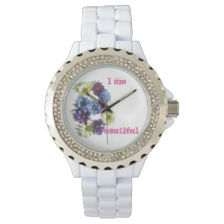 Ich bin eine wunderbare Bestätigung der Blume Armbanduhr