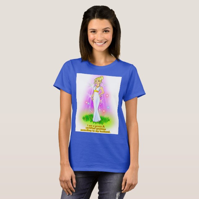 Ich bin eine zertifizierte Göttin (blonde) T-Shirt (Vorne ganz)