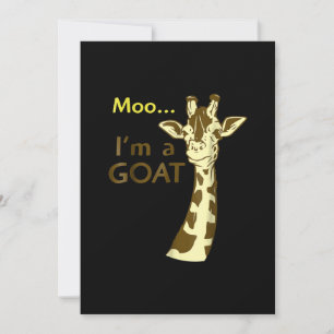 Ich bin eine Ziege Cool, die Giraffe verwirrt Feiertagskarte