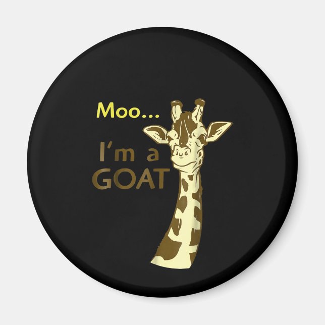 Ich bin eine Ziege Cool, die Giraffe verwirrt Magnet (Vorne)