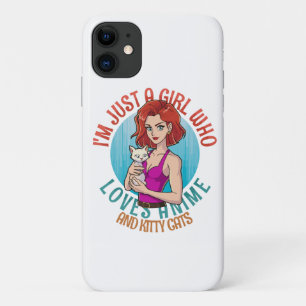 Ich bin einfach ein Mädchen, das Katzen liebt Case-Mate iPhone Hülle
