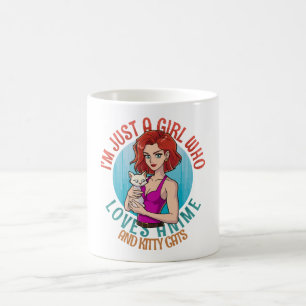 Ich bin einfach ein Mädchen, das Katzen liebt Kaffeetasse