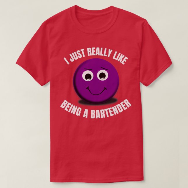 Ich bin einfach nur gerne Barkeeper 1 T-Shirt (Design vorne)