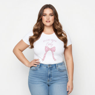 Ich bin einfach nur rosa Mädchen mit Schleifen-The T-Shirt