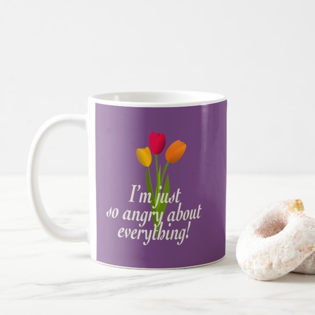 Ich bin einfach so wütend auf alles. kaffeetasse (Mit Donut)