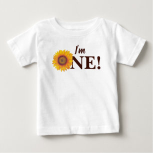 Ich bin eins! Sunflower First Birthday Baby T - Sh T-shirt