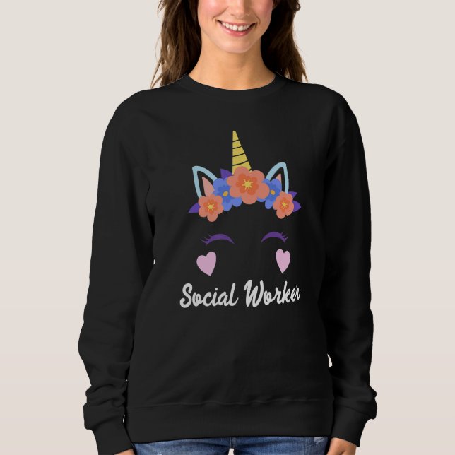 Ich bin einzigartig, ich bin Sozialarbeiter Sweatshirt (Vorderseite)