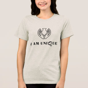 ICH BIN EINZIGARTIG Minimalist T-Shirt Tri-Blend Shirt