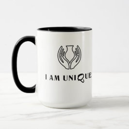 ICH BIN EINZIGARTIG Minimalistisch  Tasse