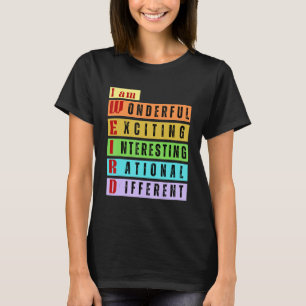 Ich bin einzigartig seltsam Retroauge, die farbenf T-Shirt