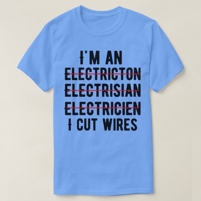 Ich bin Elektriker T-Shirt (Design vorne)