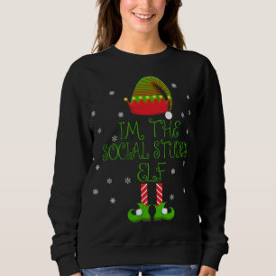 Ich bin Elf Funny Teacher Xmas der Sozialwissensch Sweatshirt