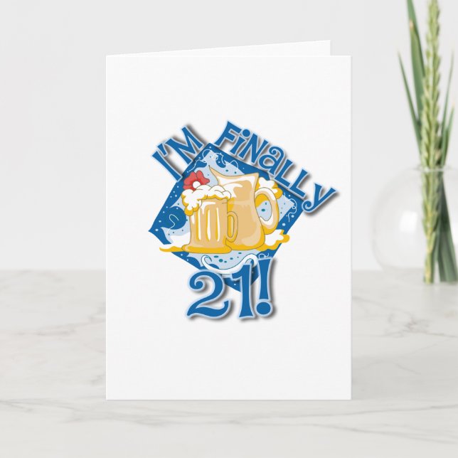 Ich bin endlich 21 karte (Vorderseite)