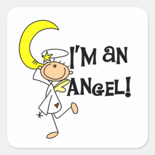 Ich bin Engel T-Shirts und Geschenke Quadratischer Aufkleber