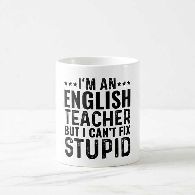 Ich bin Englischlehrerin, aber ich kann den Dummko Kaffeetasse (Mittel)