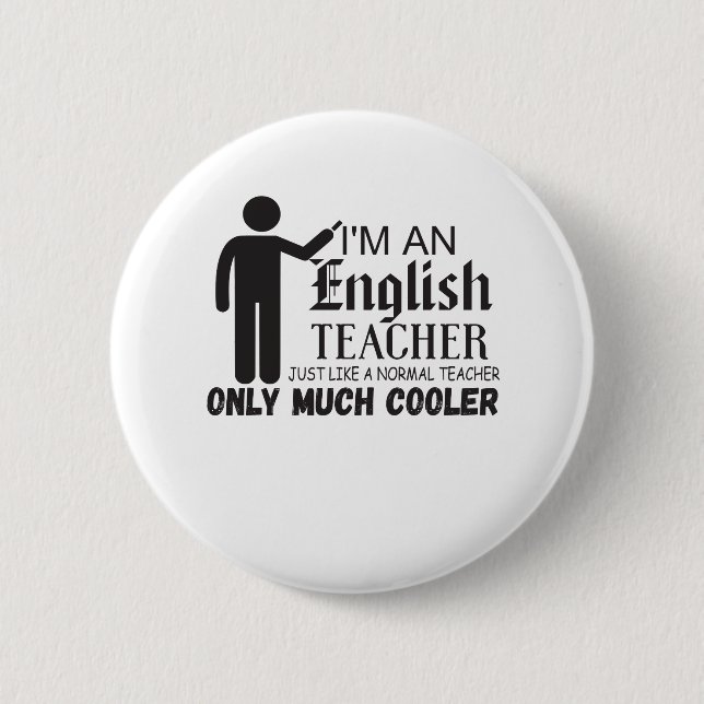 Ich bin Englischlehrerin, genau wie ein normaler L Button (Vorderseite)