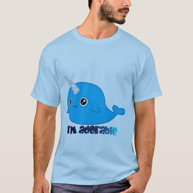 Ich bin entzückendes Narwhal Mannt-stück T-Shirt (Vorderseite)