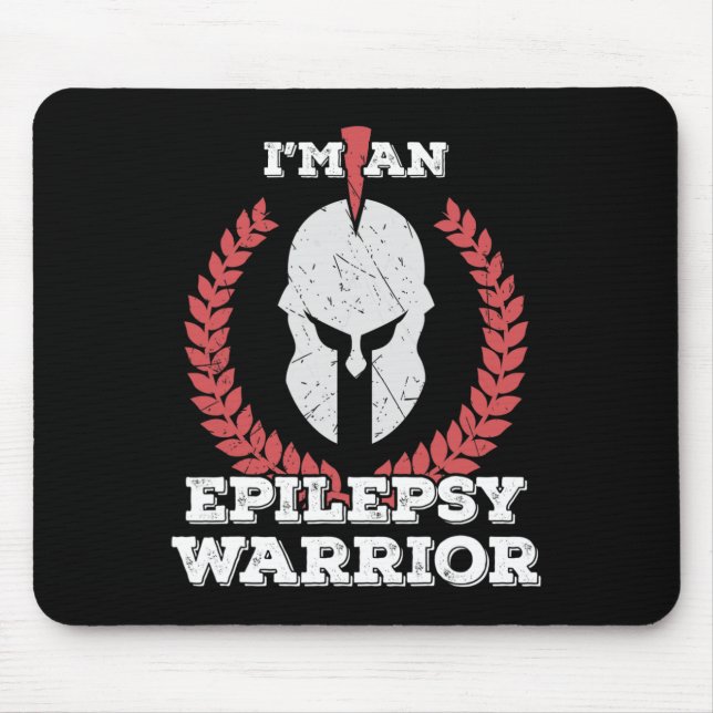 Ich bin Epilepsie-Krieger-Epilepsie-Bewusstsein Mousepad (Vorne)