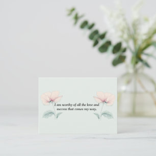 Ich bin es wert...flat Note Card Mitteilungskarte
