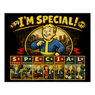 Ich bin etwas Besonderes | Fallout-inspirierte Sta Poster