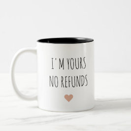 Ich bin euer Valentinstag-Geschenk ohne Erstattung Zweifarbige Tasse