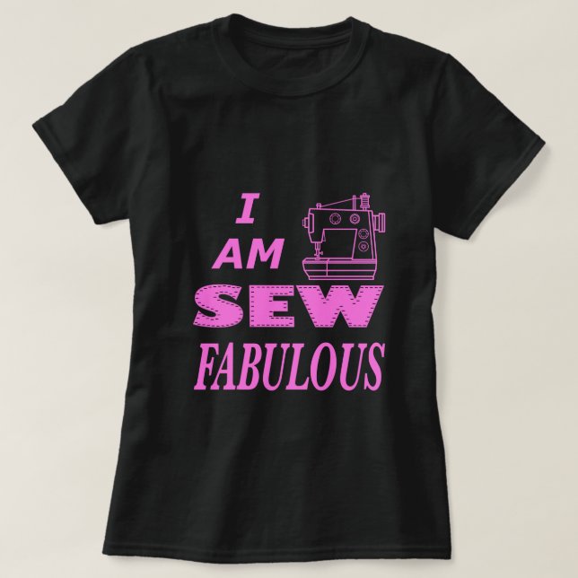 Ich bin fabelhaft in Schwarz und Rosa T-Shirt (Design vorne)