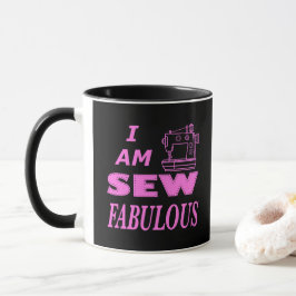 Ich bin fabelhaft in Schwarz und Rosa Tasse