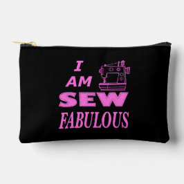 Ich bin fabelhaft in Schwarz und Rosa Zubehörtasche