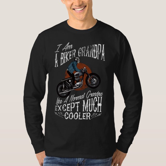 Ich bin Fahrradfahrer     Grandpafor Grandpas Moto T-Shirt (Vorderseite)
