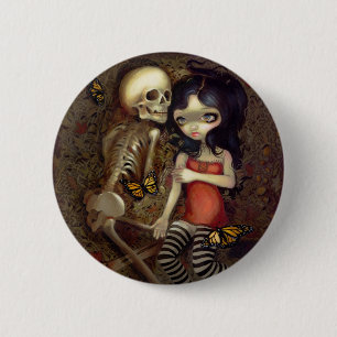 "Ich bin fast mit Ihnen" Knopf Button