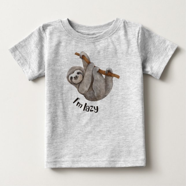 Ich bin faul baby t-shirt (Vorderseite)