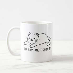 Ich bin faul und weiß es kaffeetasse