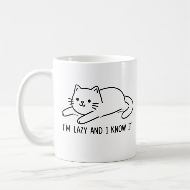 Ich bin faul und weiß es kaffeetasse (Links)