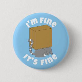 Ich bin Fein Lustige Katze Pin Button