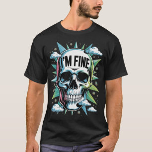 Ich bin Feiner Totenkopf Sarkastisches Shirt Leben