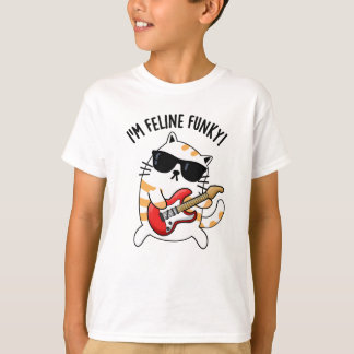 Ich bin Feline Funky Funny Cat Pun T-Shirt