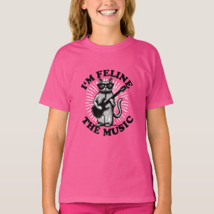 Ich bin Feline The Music Gitarrenspielerkatze T-Shirt